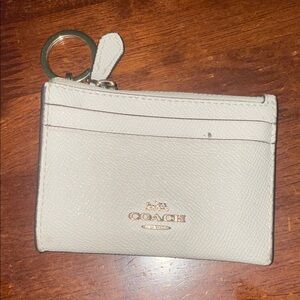 Coach Cream Leather Key Pouch